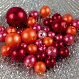 Vintage Red/Pink/Orange Pearls